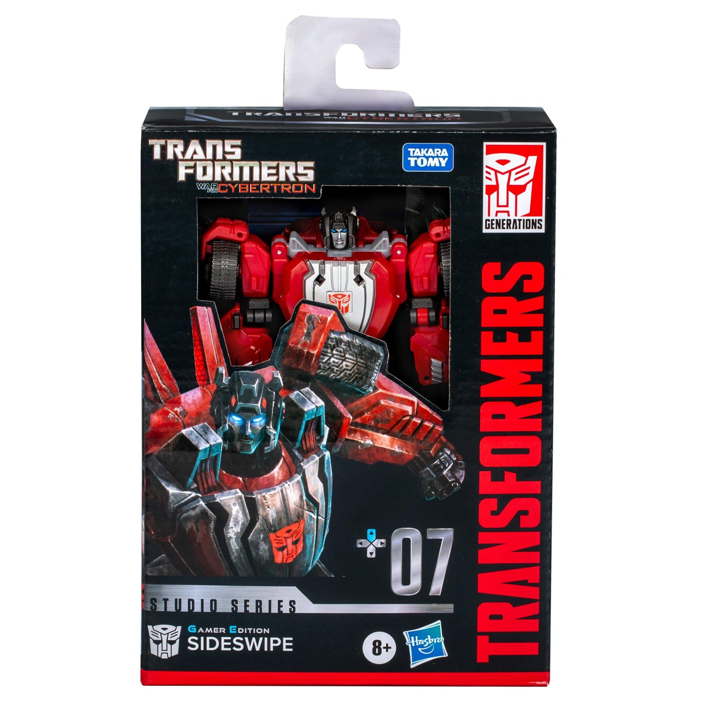 Transformers Toys Studio Series Deluxe Transformers: War for Cybertron 07 Gamer Edition Sideswipe, 4.5-inch Converting Action Figure, 8+